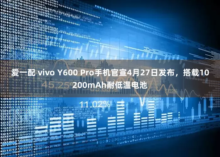 爱一配 vivo Y600 Pro手机官宣4月27日发布，搭载10200mAh耐低温电池